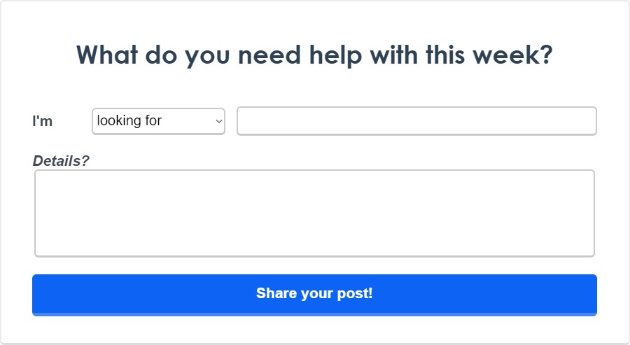 Screenshot of post